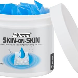 2Toms Skin-On-Skin Hydrogel Squares for Blisters, Chafing, Stings, Irritations, and Pain Relief, 200 1-Inch Squares